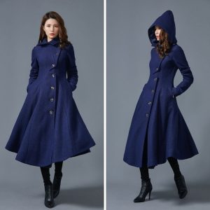 women wool long coat