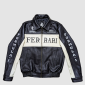 Ferrari Racing F1 Leather Bomber Jacket
