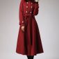 Hooded wool coat
