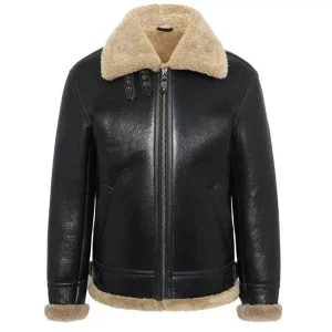 Leather Fur Shearling Coat for Winter